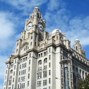 The Royal Liver Building in Liverpool, Merseyside